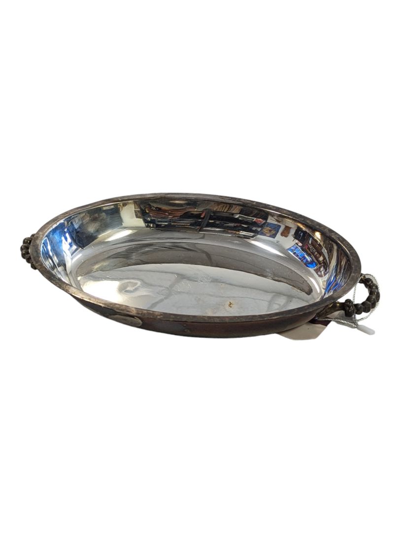 Vintage Silver Serving Oval Bowl