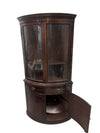 Vintage Mahogany Bow Front Corner Cabinet/Drexel Travis Court