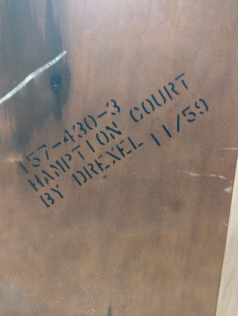 Vintage Mahogany Bow Front Corner Cabinet/Drexel Travis Court