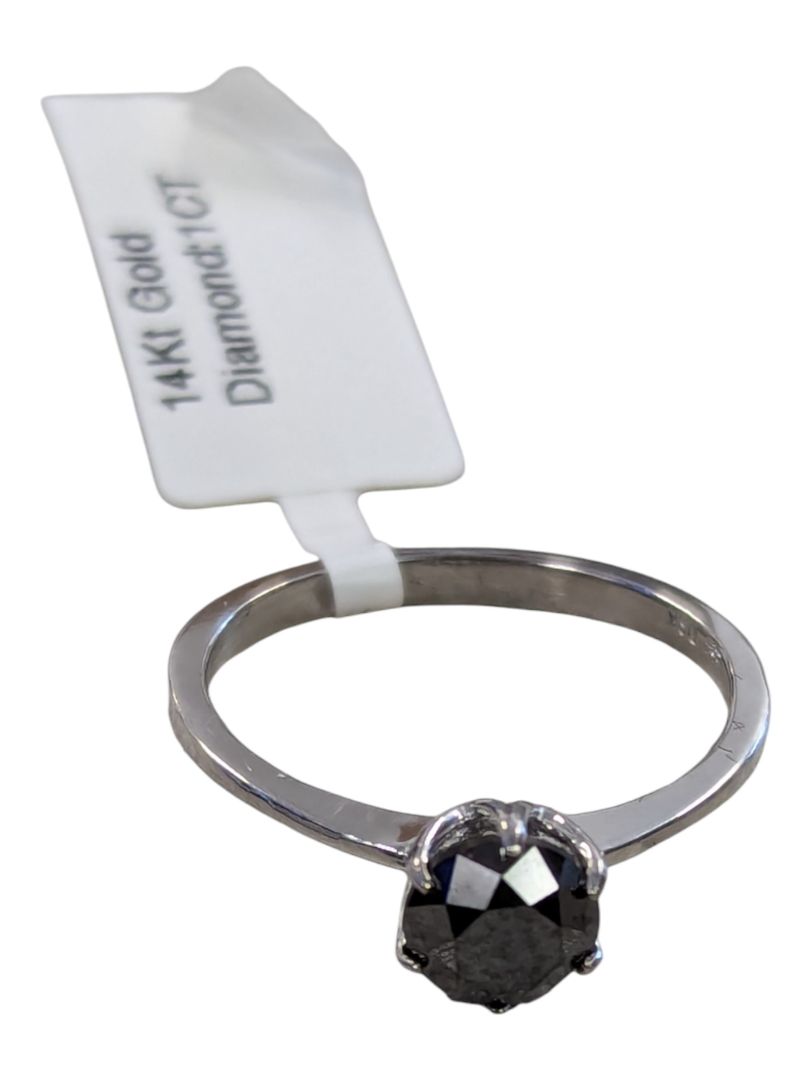 14K Black Diamond (1ct) Ring