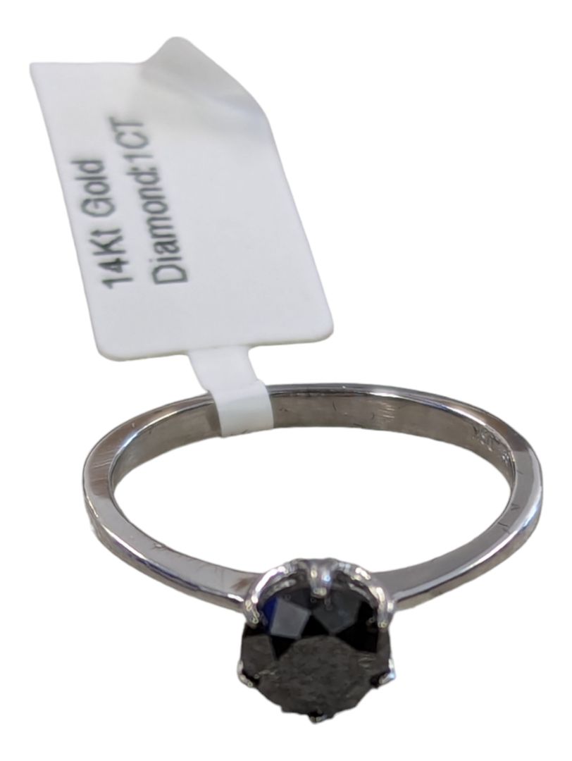 14K Black Diamond (1ct) Ring