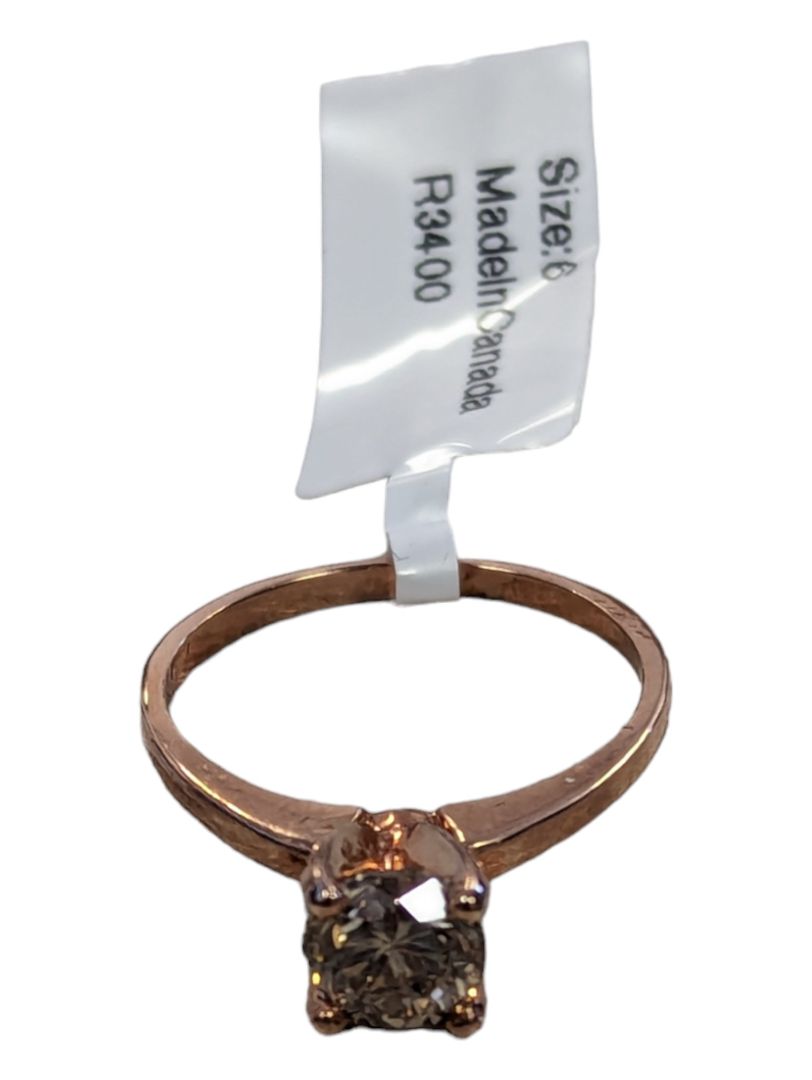 10K Rose Gold Diamond Ring