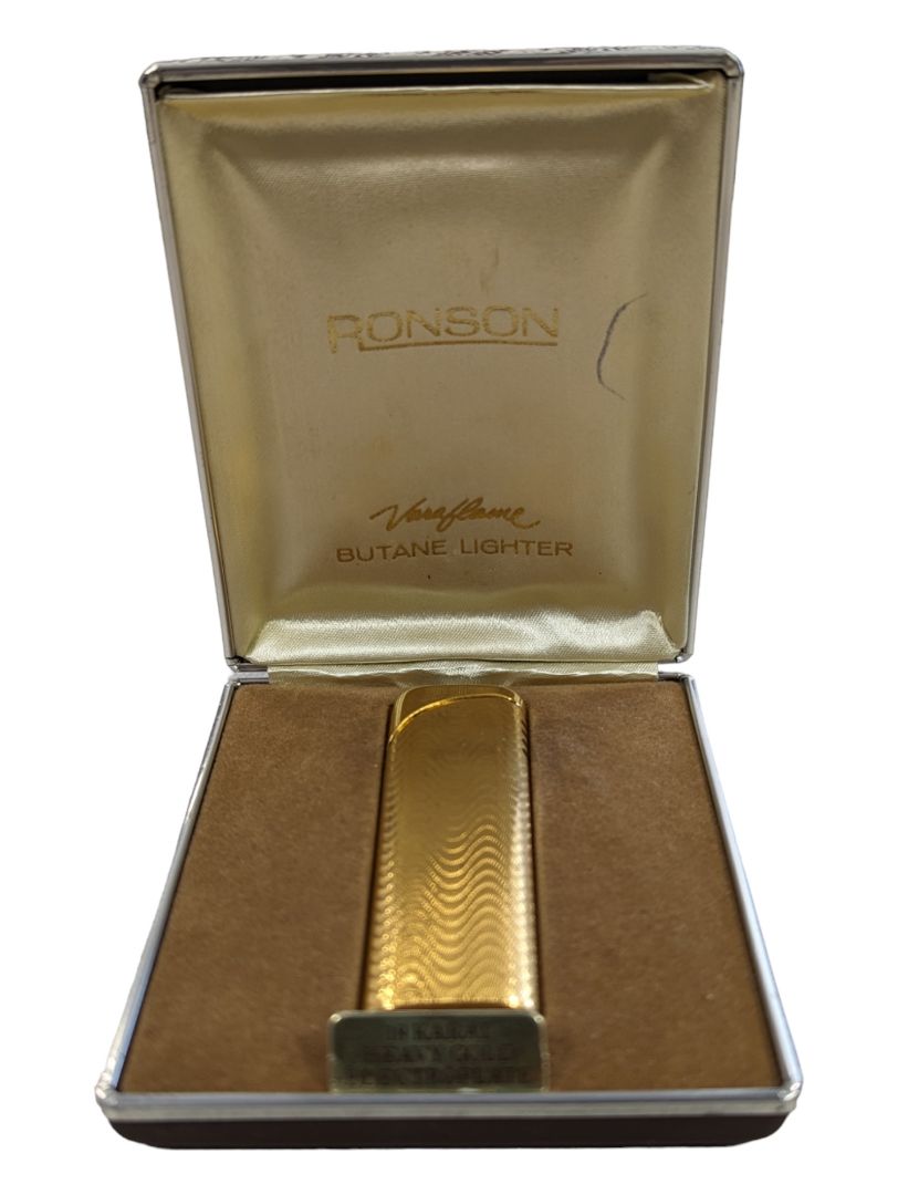 Vintage Ronson 18k Heavy Gold Lighter
