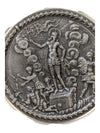Antique Chiseled and embossed Pewter Plate