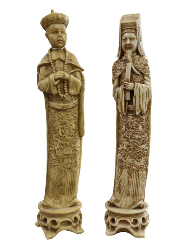 Vintage Pair of Chinese Resin Carvings