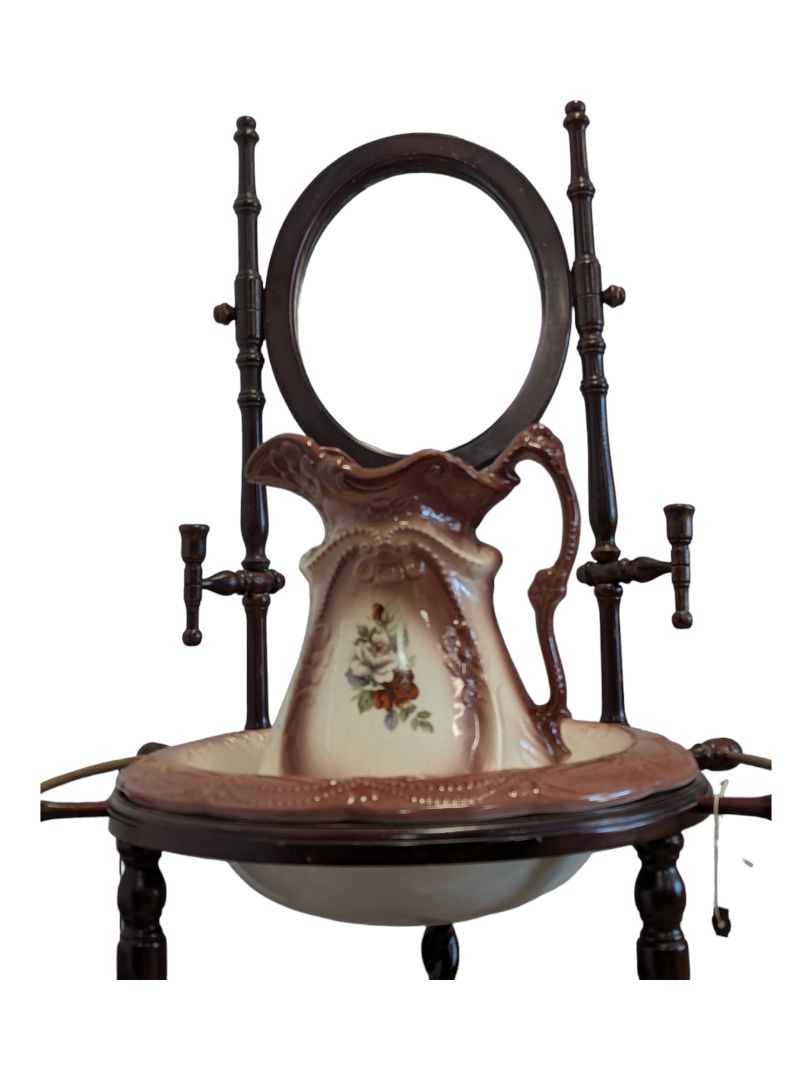 Antique VICTORIAN Mahogany English Wash Stand