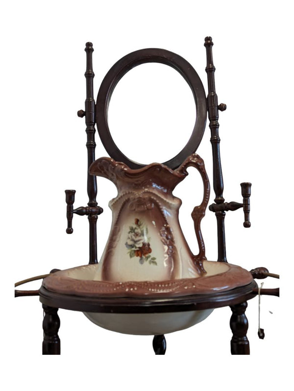 Antique VICTORIAN Mahogany English Wash Stand