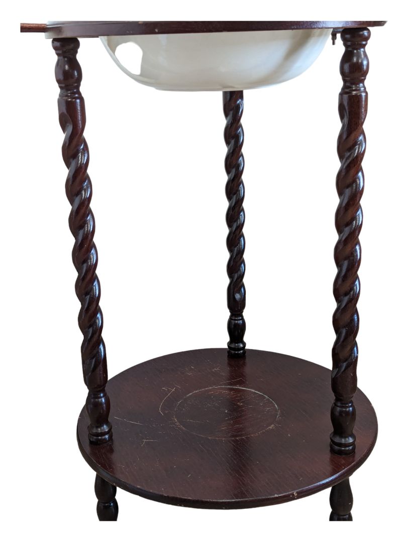 Antique VICTORIAN Mahogany English Wash Stand