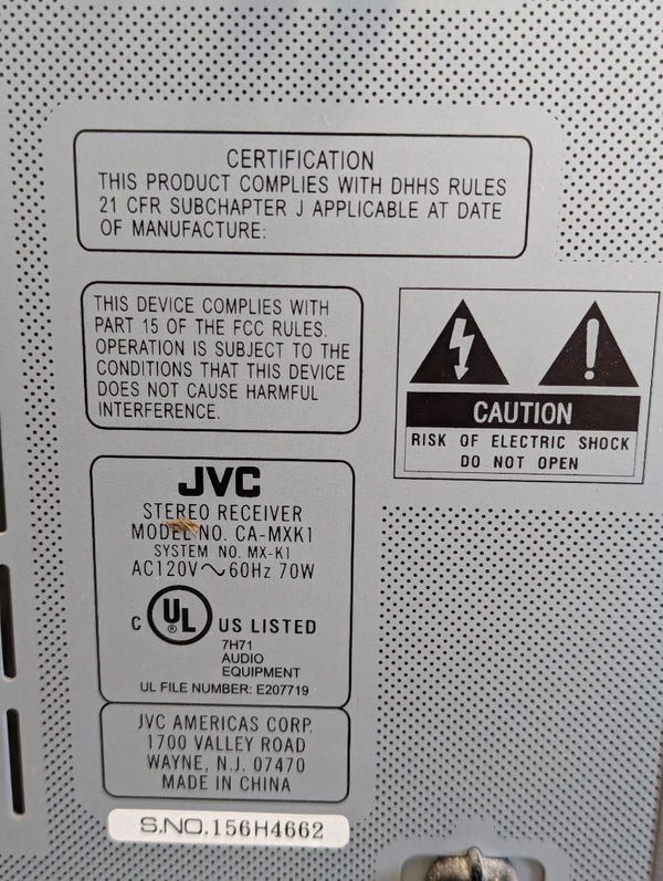 JVC MX-K3 Double Cassette Stereo