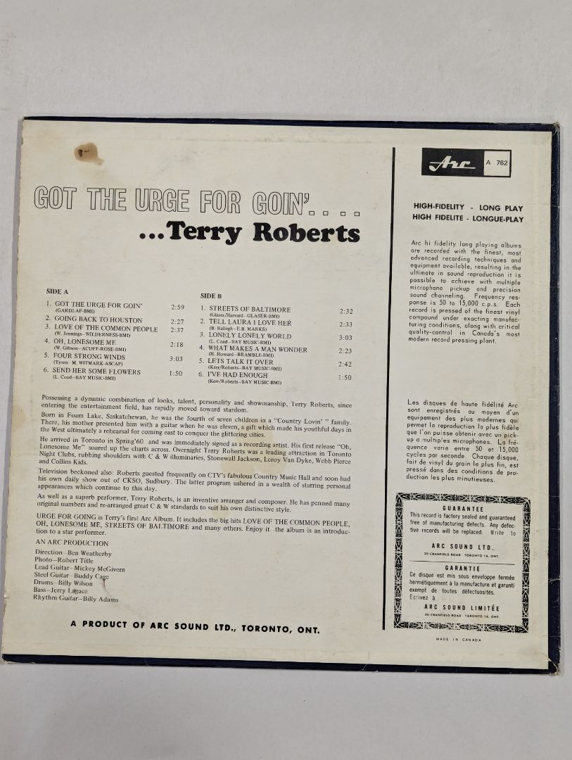 Terry Roberts - Got the urge for going..