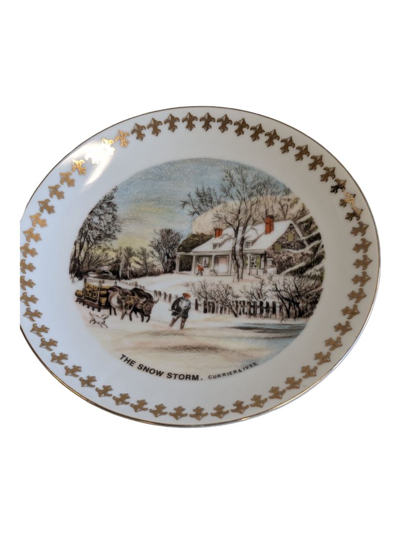 Vintage Currier & Ives Plate