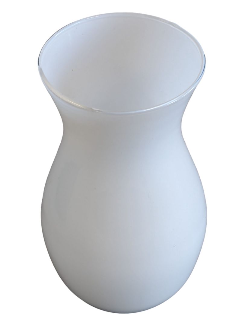 White Vintage Glass Vase
