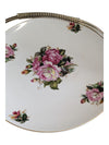 Vintage Roses Forget Me Nots Floral Tidbit Tray