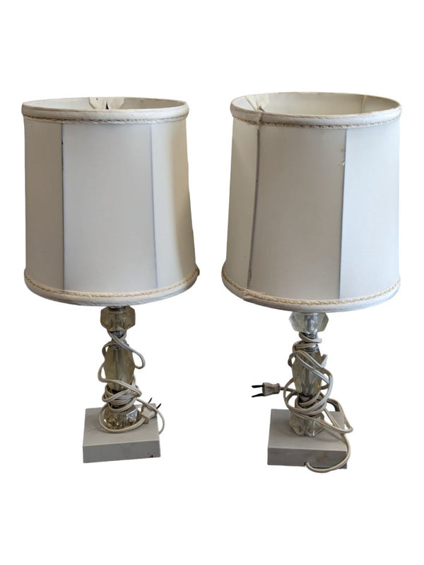 Vintage Pair of Plastic Table Lamps