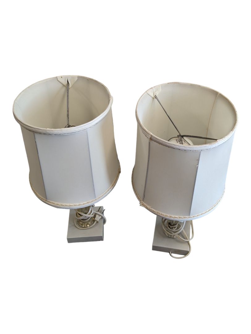 Vintage Pair of Plastic Table Lamps