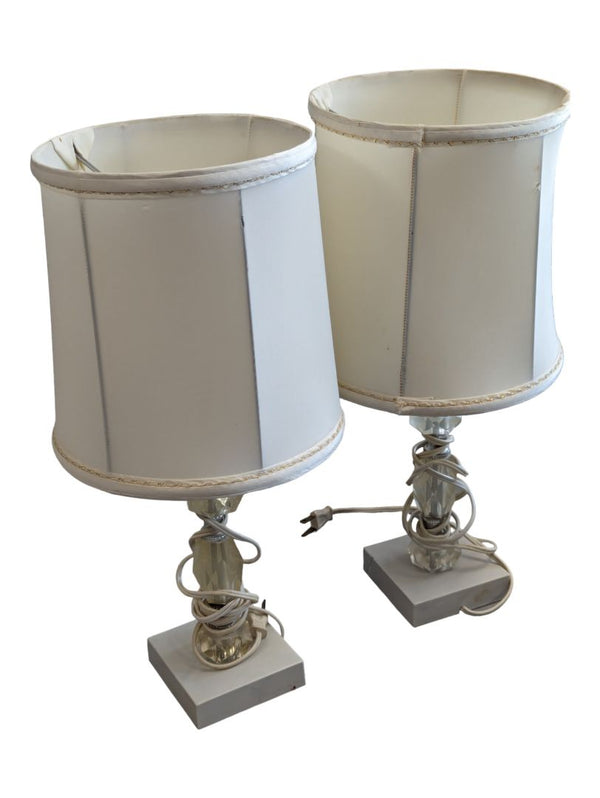 Vintage Pair of Plastic Table Lamps