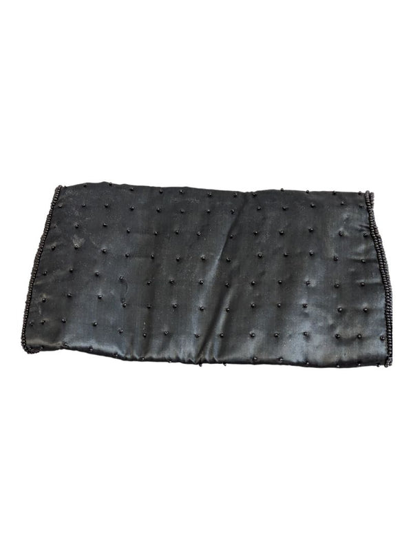 Vintage Black Beaded Evening Clutch Bag