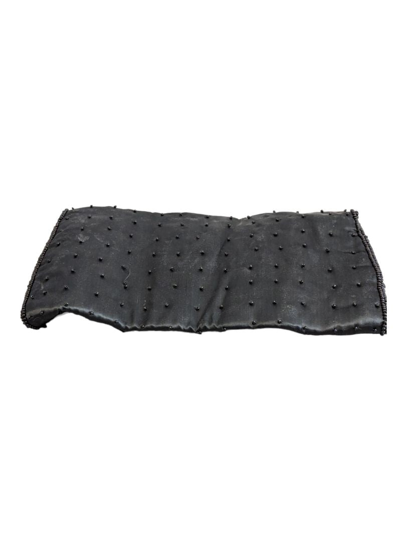 Vintage Black Beaded Evening Clutch Bag