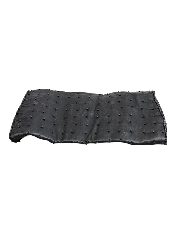 Vintage Black Beaded Evening Clutch Bag