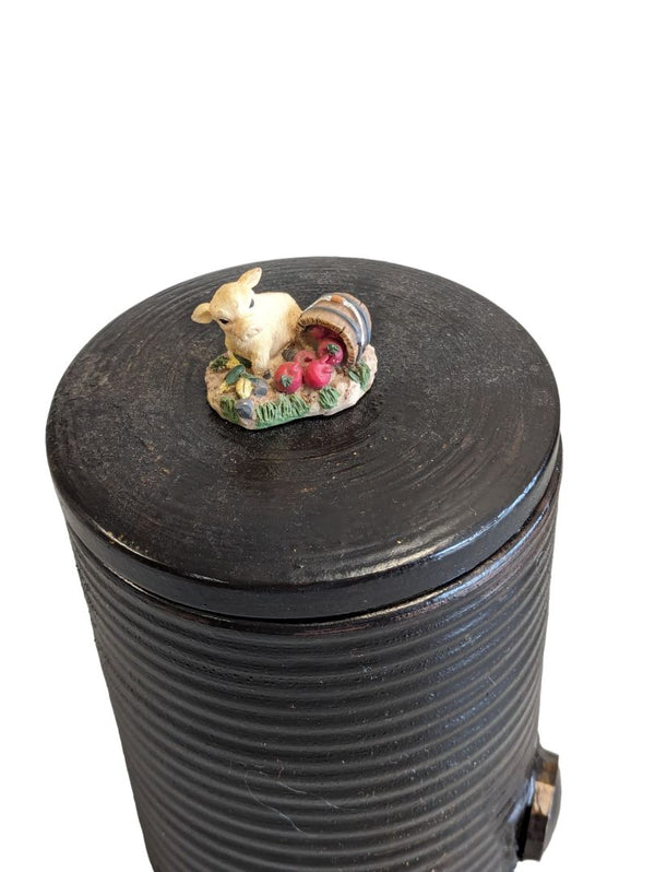 Ceramic Container w Calf