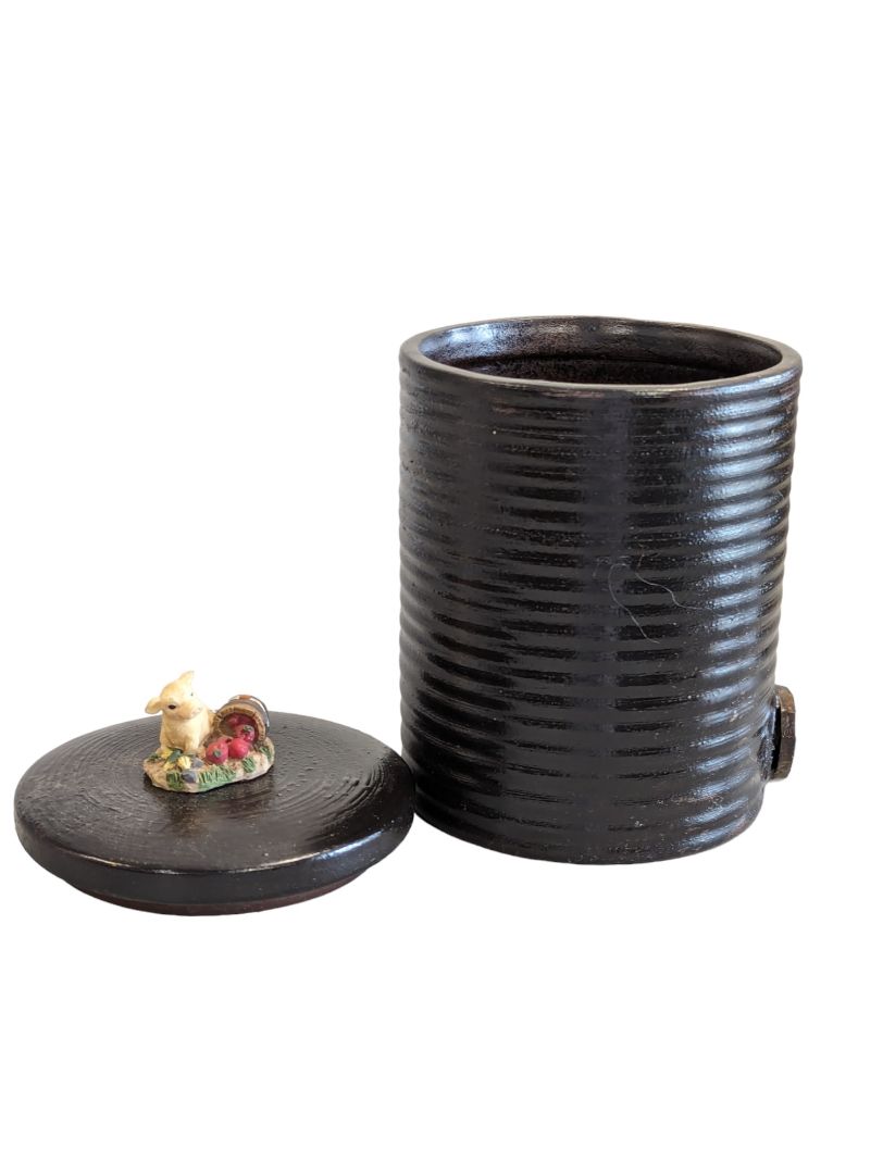 Ceramic Container w Calf