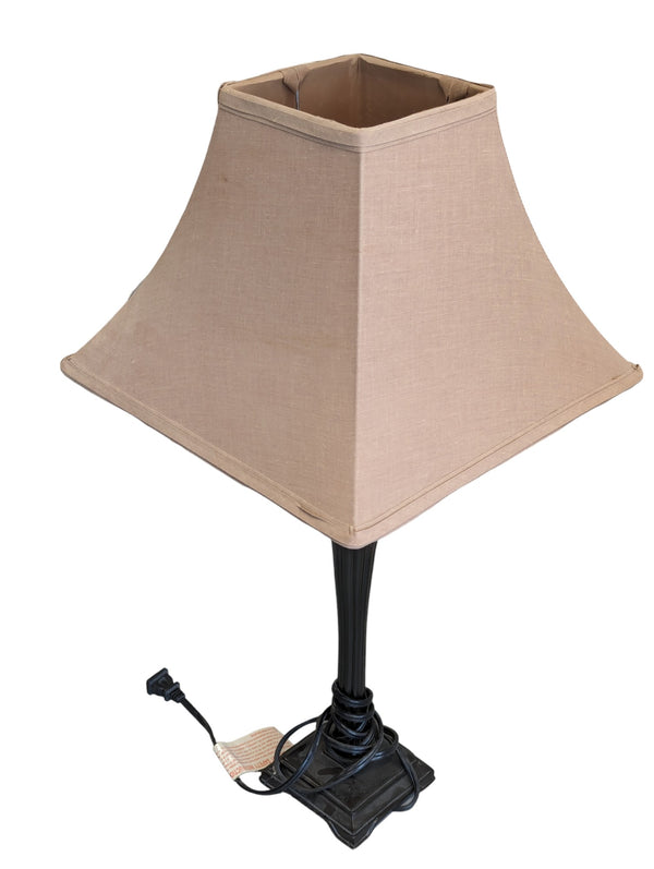 Beige & Black Side Lamp