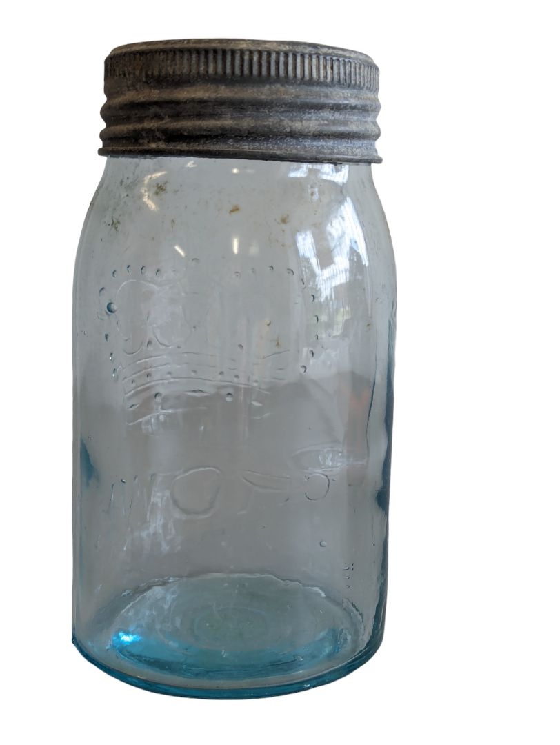 Vintage Rare Crown Jar Blue