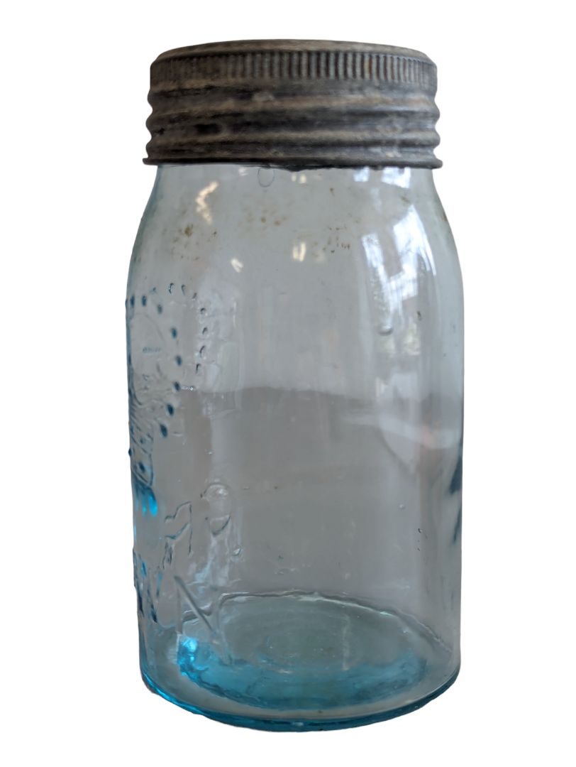 Vintage Rare Crown Jar Blue