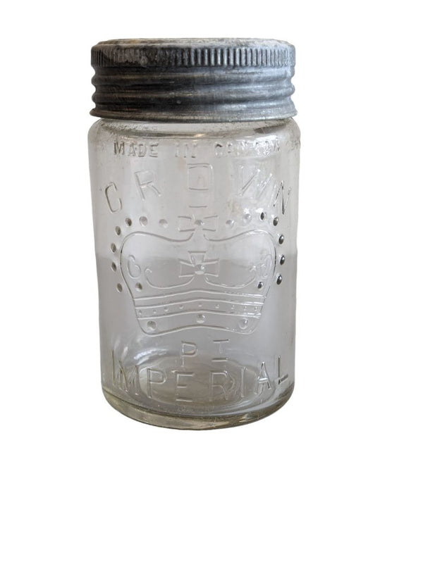 Small Crown Jar w Lid