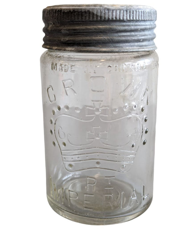 Small Crown Jar w Lid