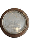Large Clear Crown Jar w Lid