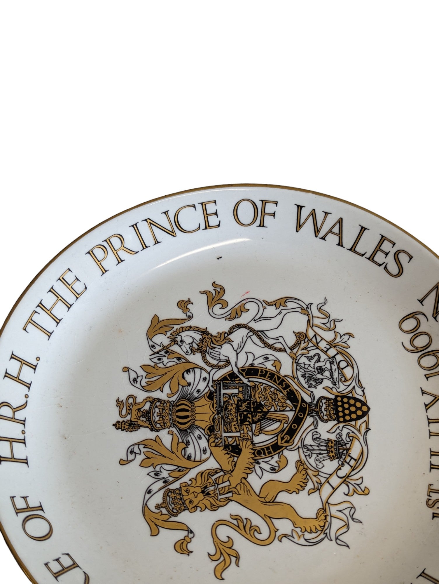 Collector’s Crown Ducal 7” Plate HRH Prince of Wales 1969 Caernarfon Castle