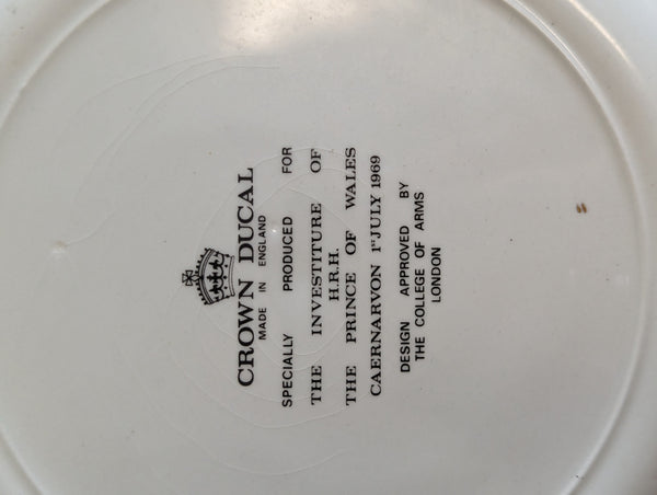 Collector’s Crown Ducal 7” Plate HRH Prince of Wales 1969 Caernarfon Castle