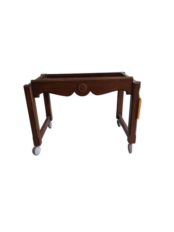 Wooden Butler Cart/Tray on Wheels