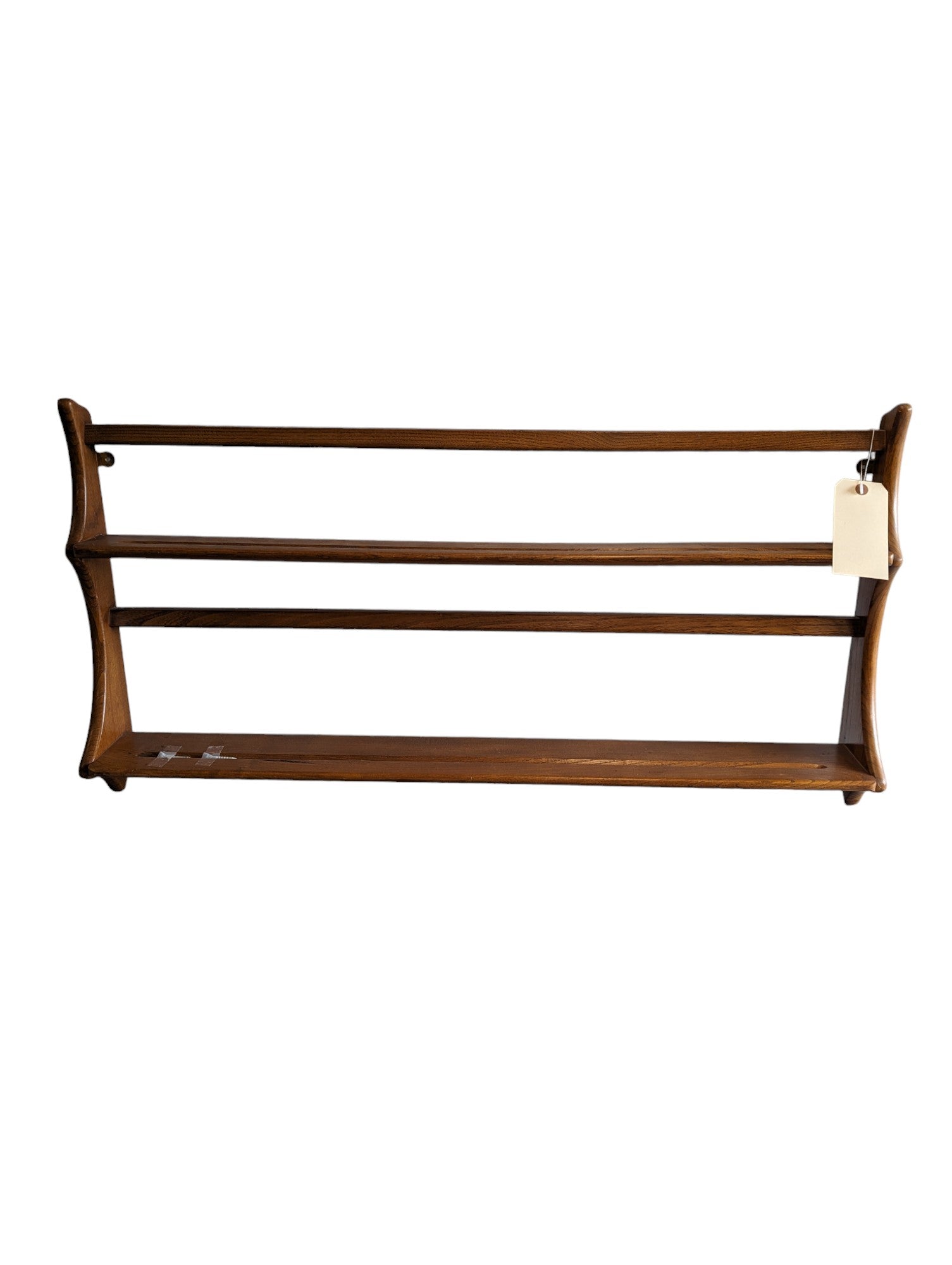 Vintage Mid Century Ercol Light Finish Wooden Plate Rack