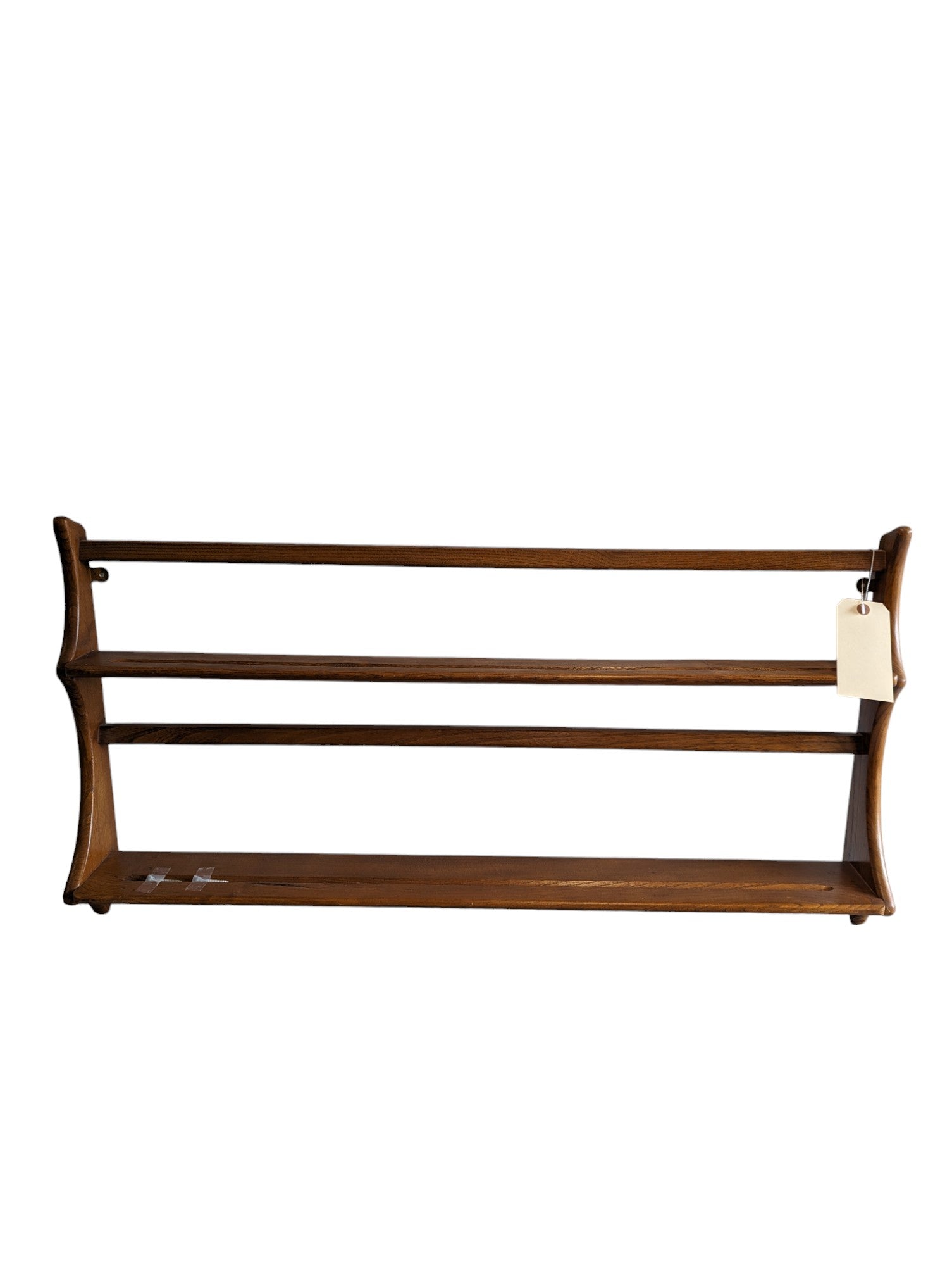 Vintage Mid Century Ercol Light Finish Wooden Plate Rack