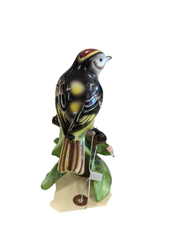Vintage hand painted porcelain Kinglet Bird
