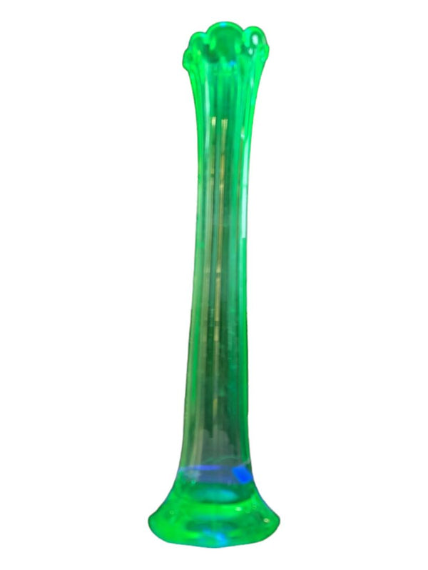Vintage Fenton Green Art Glass Vase