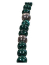 Vintage Malachite Necklace with Silver Accents
