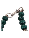Vintage Malachite Necklace with Silver Accents