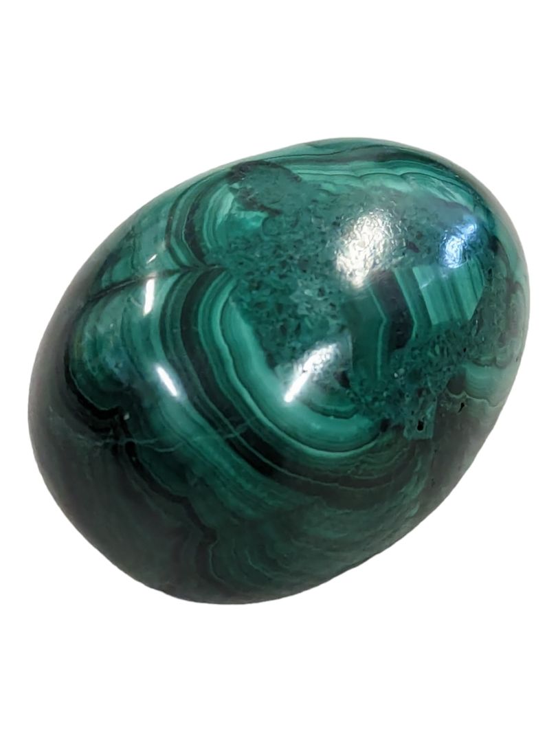 Vintage Malachite Egg from The Democratic Republic of Congo