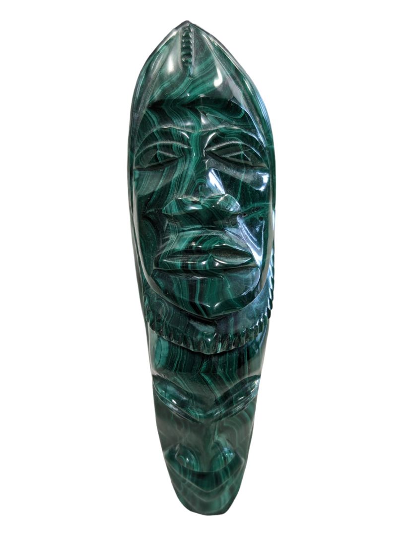 Vintage Heavy 4-faces made from a single piece of malachite