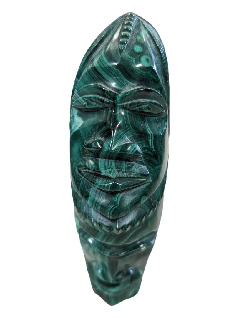 Vintage Heavy 4-faces made from a single piece of malachite