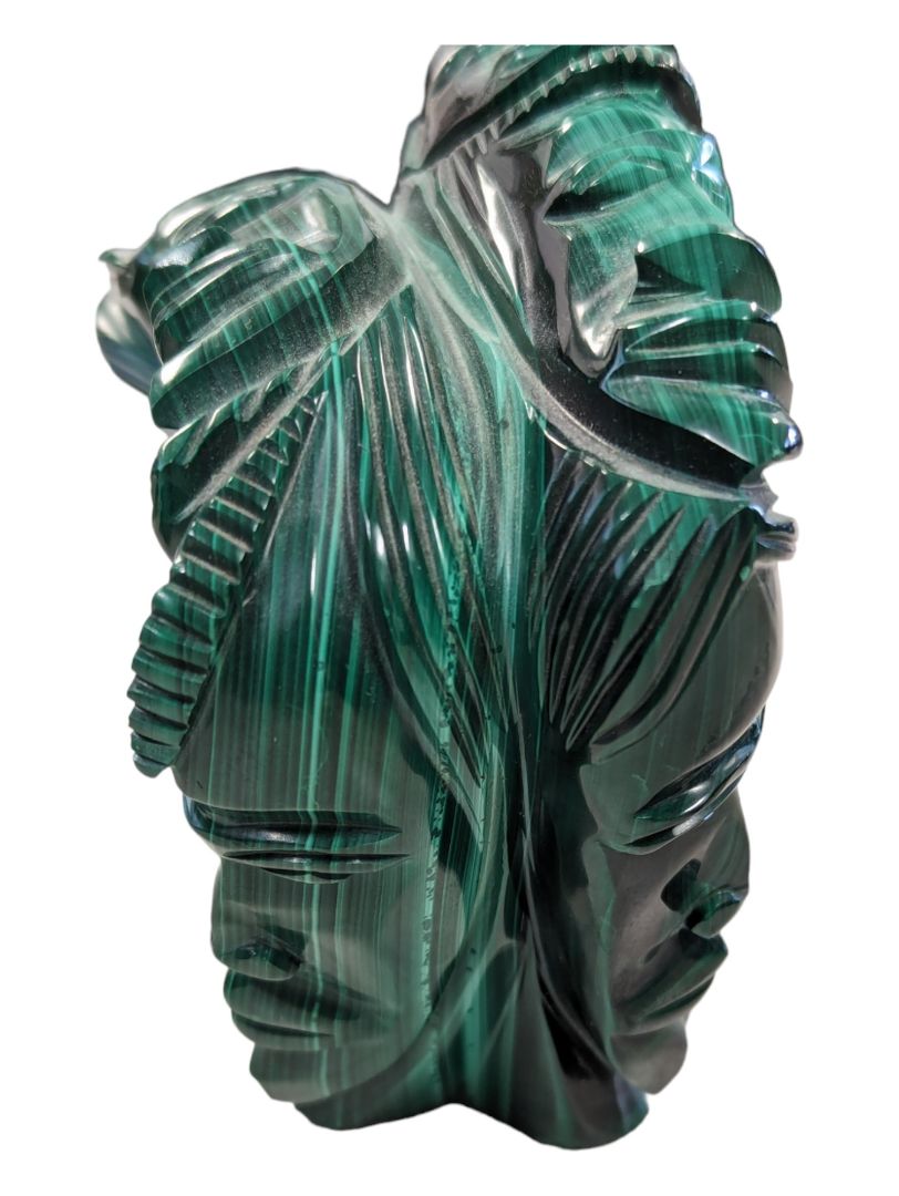 Vintage Heavy 7-Faces from a single piece of malachite