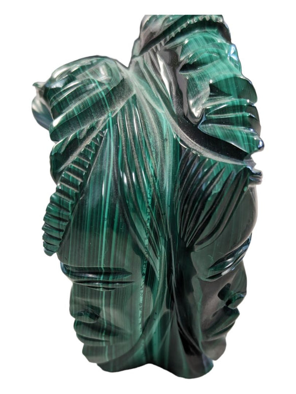 Vintage Heavy 7-Faces from a single piece of malachite