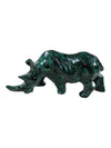 Vintage 2.70lbs Rare Natural Malachite Quartz Hand Carved Crystal Rhino