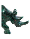 Vintage 2.70lbs Rare Natural Malachite Quartz Hand Carved Crystal Rhino