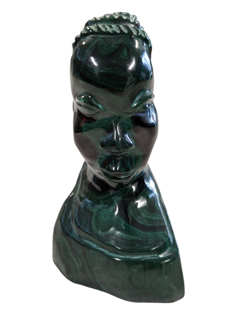 Vintage Heavy head made from a single piece of malachite