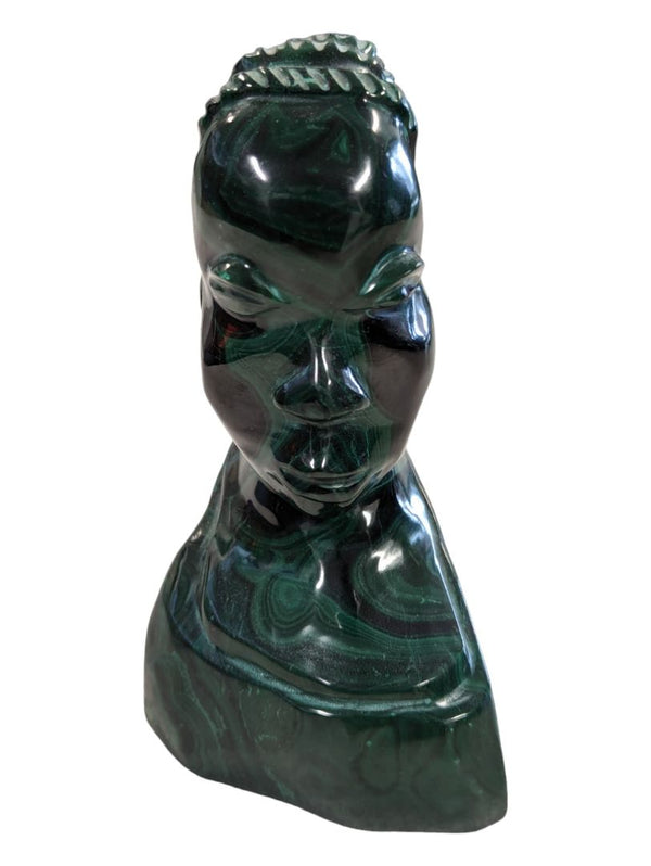 Vintage Heavy head made from a single piece of malachite