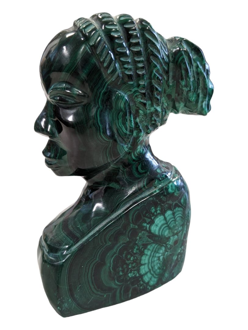 Vintage Heavy head made from a single piece of malachite